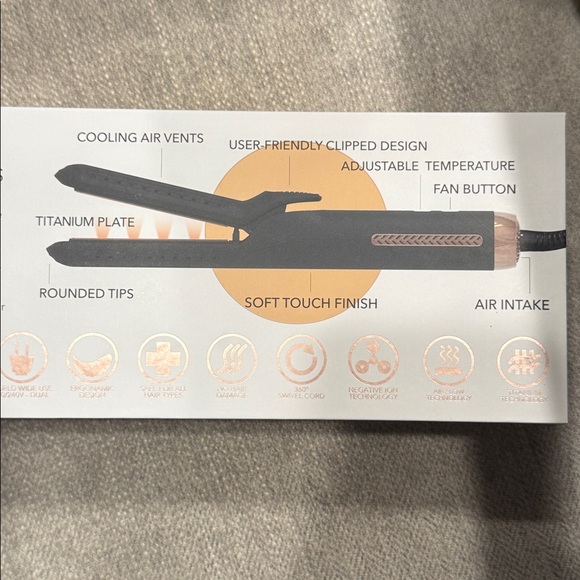 DNA Hairtools AIR STYLER INFRARED New in Box Styling Tool Straighten & Curl - Picture 7 of 8